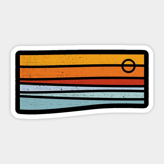 Sunset vintage Sticker by Vanphirst